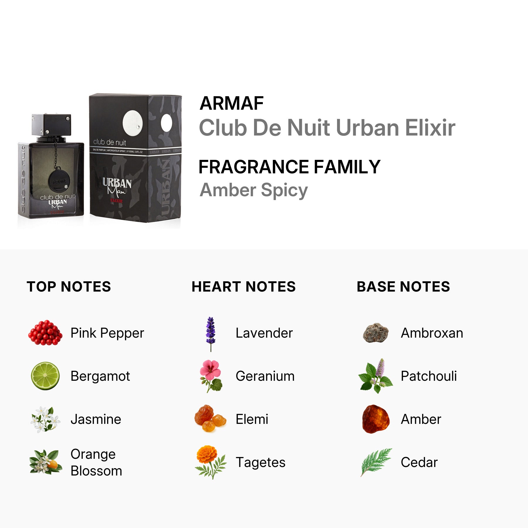 Armaf Club de Nuit Urban Man Elixir Eau de Parfum - 3.6 oz